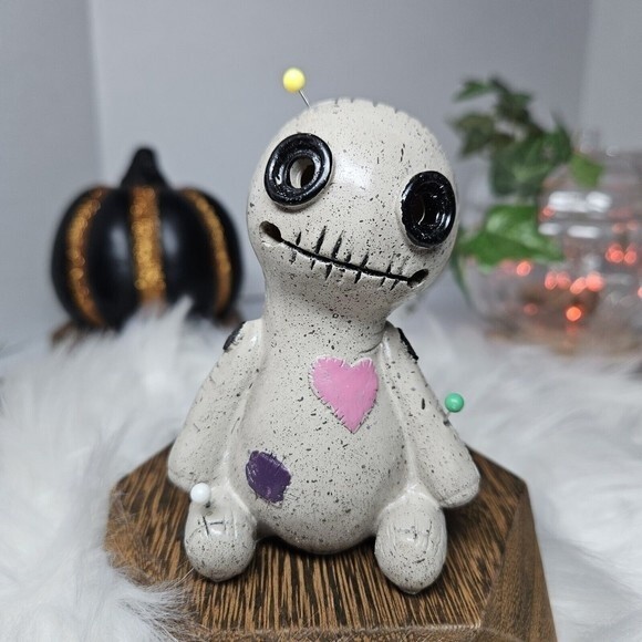 Voodoo Pin Doll Original Incense Cone Burner Holder Smokes from Eyes Cursed Rag - Picture 8 of 12